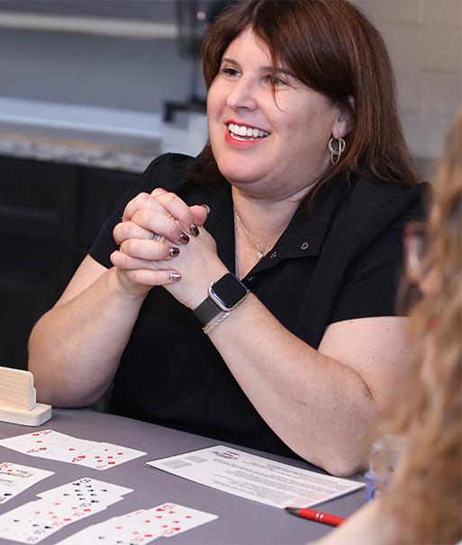 Annise Goodman teaching Canasta