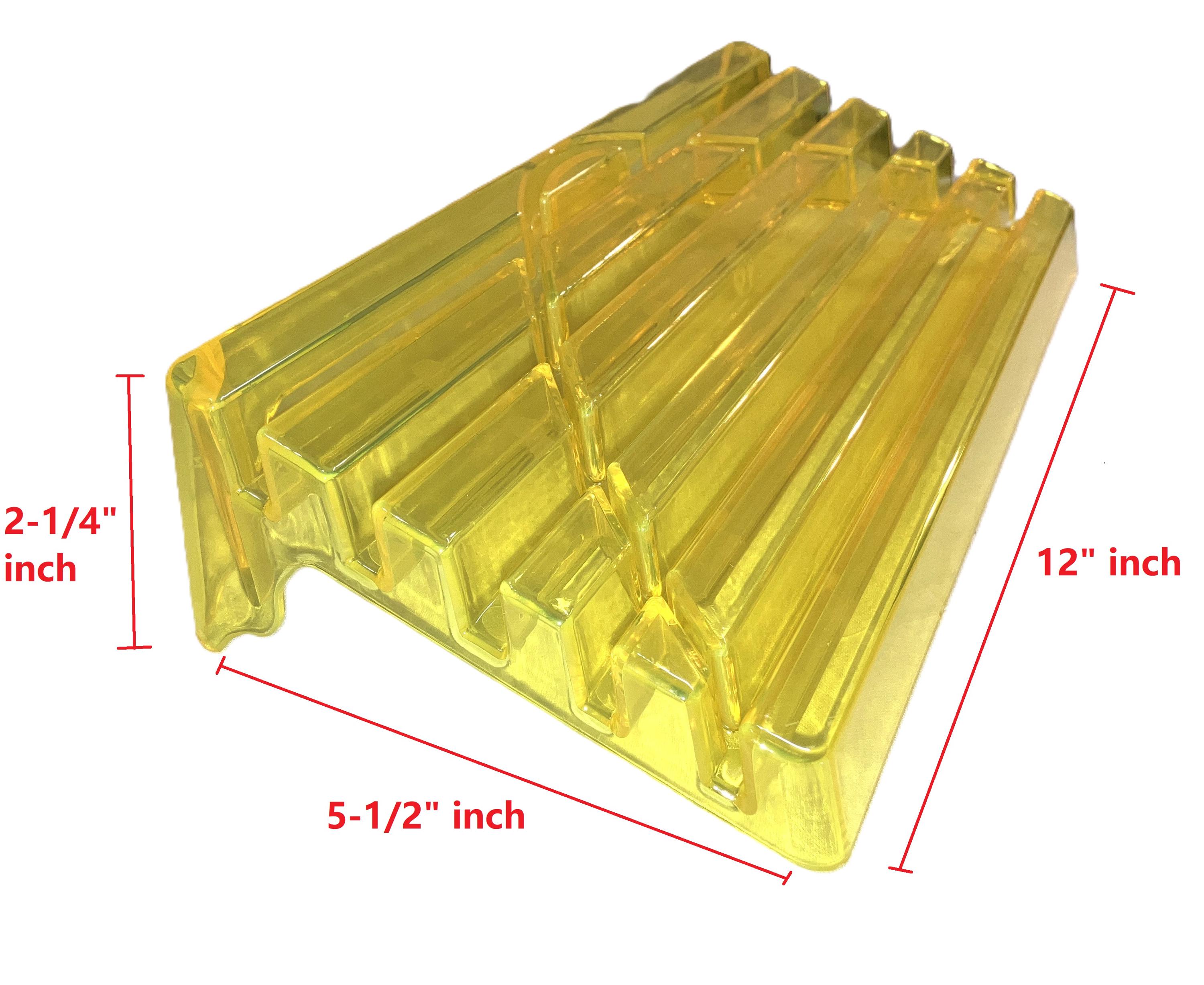 Card holder dimensions, 12 by 5 and a half by 2 and a quarter inches
