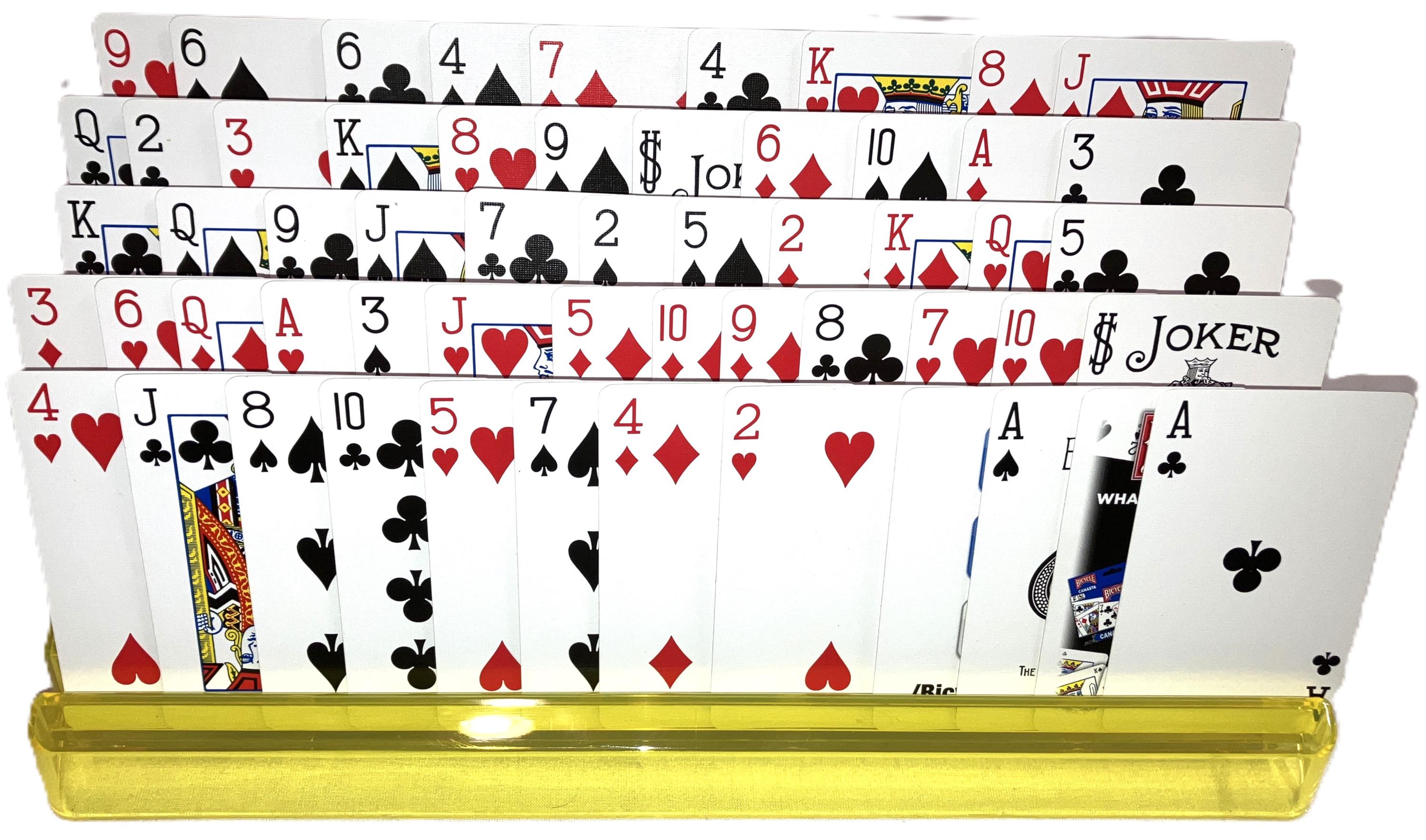 Card rack holding more than two decks