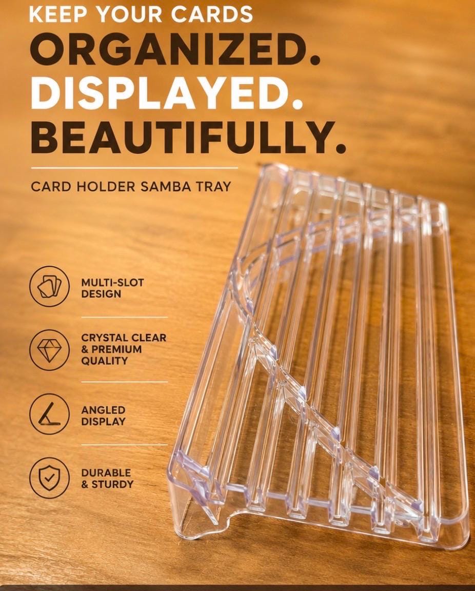 Samba card tray — multi-slot acrylic holder