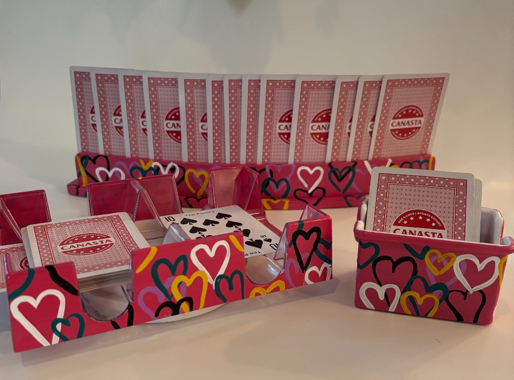 Hearts design — A 3 piece Canasta set